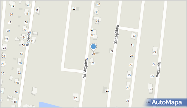 Tarnowskie Góry, Na Wzgórzu, 28, mapa Tarnowskie Góry