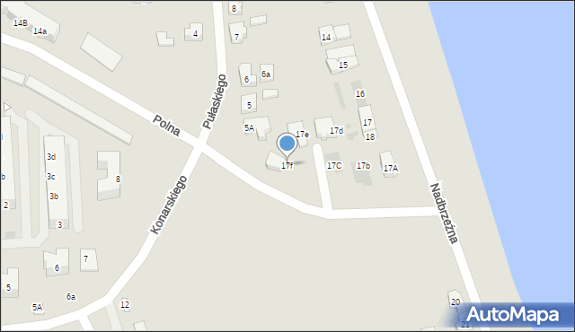 Tczew, Nadbrzeżna, 17f, mapa Tczew