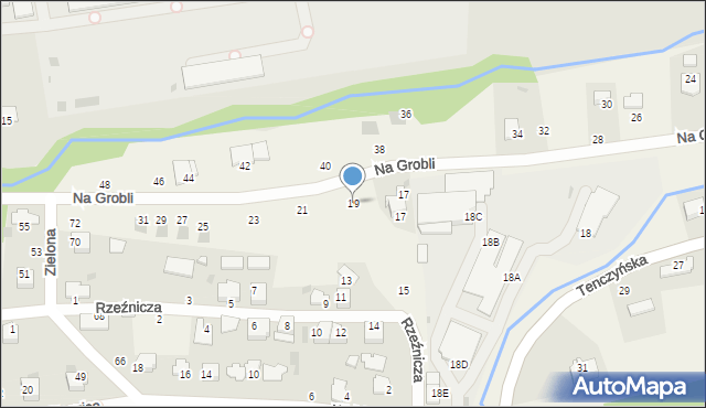 Tenczynek, Na Grobli, 19, mapa Tenczynek