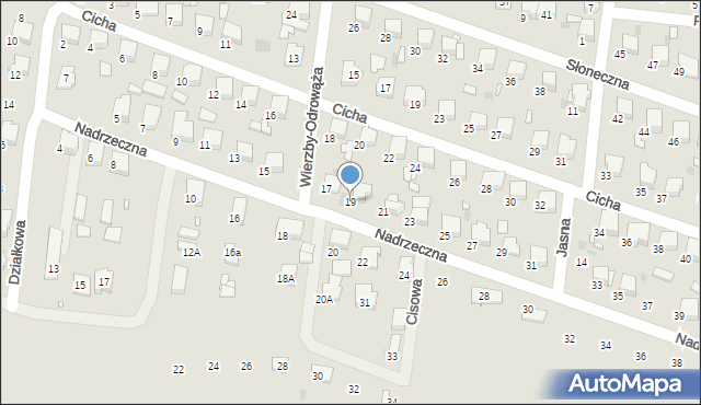 Tłuszcz, Nadrzeczna, 19, mapa Tłuszcz