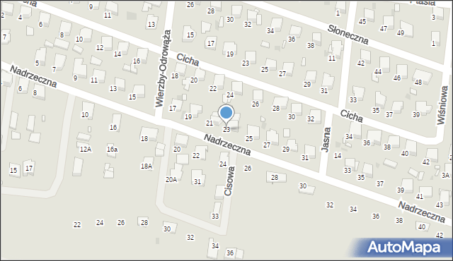 Tłuszcz, Nadrzeczna, 23, mapa Tłuszcz