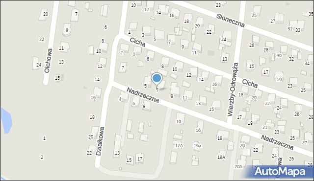 Tłuszcz, Nadrzeczna, 7, mapa Tłuszcz