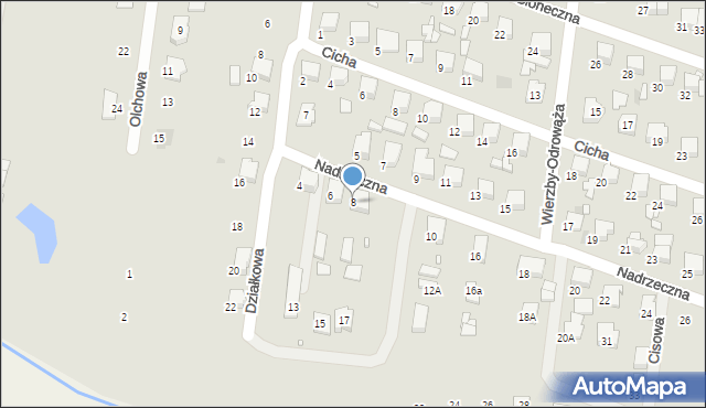 Tłuszcz, Nadrzeczna, 8, mapa Tłuszcz