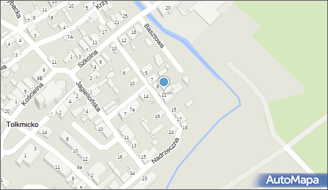 Tolkmicko, Nadrzeczna, 11, mapa Tolkmicko
