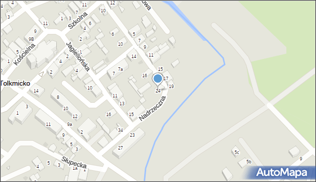 Tolkmicko, Nadrzeczna, 24, mapa Tolkmicko
