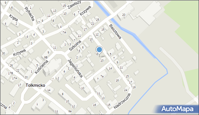 Tolkmicko, Nadrzeczna, 8, mapa Tolkmicko