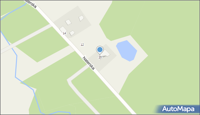 Tomaszkowo, Naterska, 10, mapa Tomaszkowo