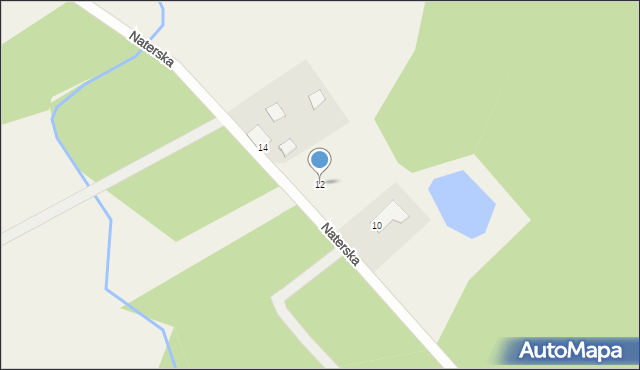 Tomaszkowo, Naterska, 12, mapa Tomaszkowo