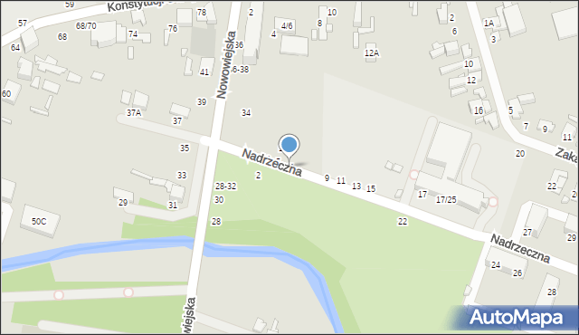 Tomaszów Mazowiecki, Nadrzeczna, 7, mapa Tomaszów Mazowiecki
