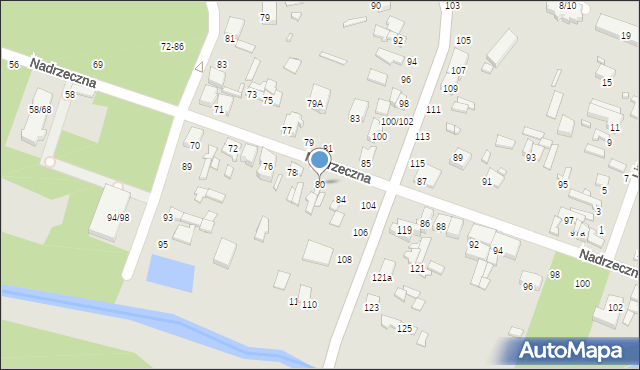 Tomaszów Mazowiecki, Nadrzeczna, 80, mapa Tomaszów Mazowiecki