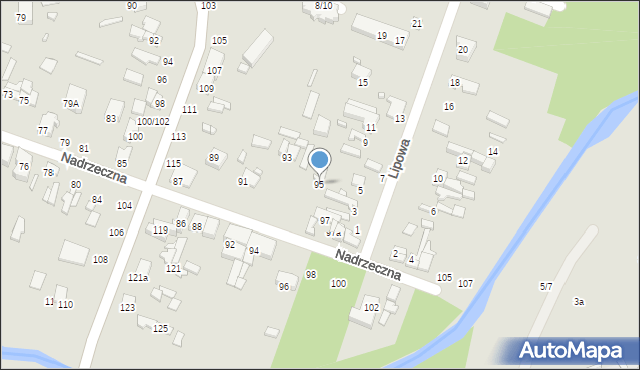 Tomaszów Mazowiecki, Nadrzeczna, 95, mapa Tomaszów Mazowiecki