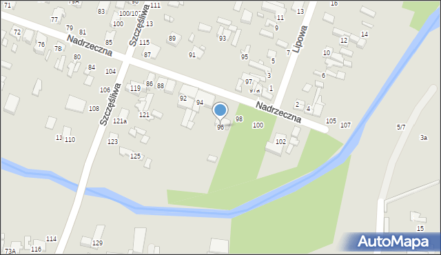 Tomaszów Mazowiecki, Nadrzeczna, 96, mapa Tomaszów Mazowiecki