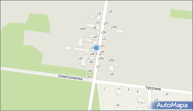 Tomaszów Mazowiecki, Nagórzycka, 150A, mapa Tomaszów Mazowiecki