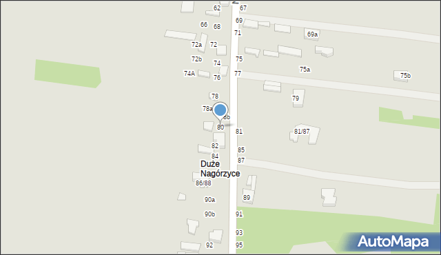 Tomaszów Mazowiecki, Nagórzycka, 80, mapa Tomaszów Mazowiecki