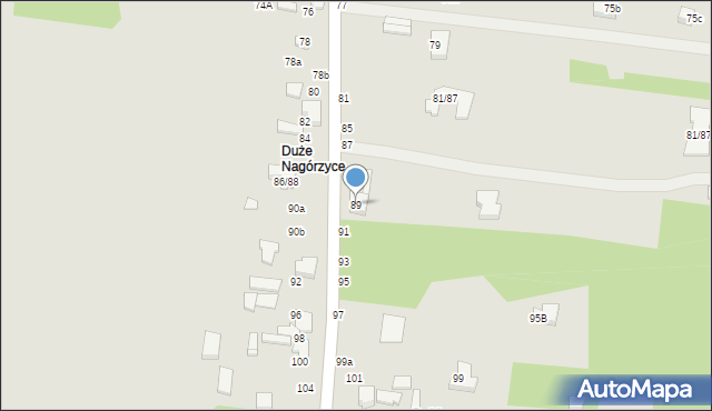 Tomaszów Mazowiecki, Nagórzycka, 89, mapa Tomaszów Mazowiecki