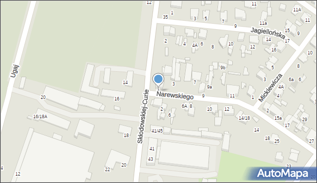 Tomaszów Mazowiecki, Narewskiego Stanisława, 1, mapa Tomaszów Mazowiecki