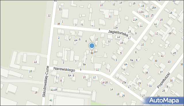 Tomaszów Mazowiecki, Narewskiego Stanisława, 9b, mapa Tomaszów Mazowiecki