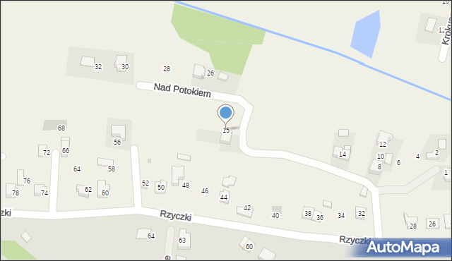 Tomice, Nad Potokiem, 15, mapa Tomice