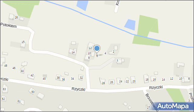 Tomice, Nad Potokiem, 6, mapa Tomice