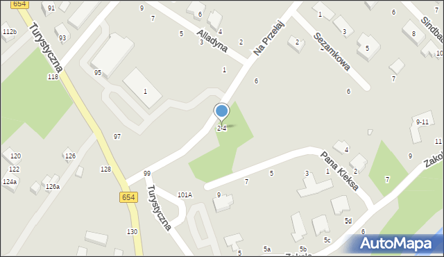 Toruń, Na Przełaj, 2-4, mapa Torunia