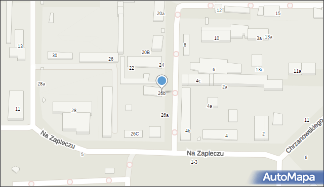 Toruń, Na Zapleczu, 26b, mapa Torunia