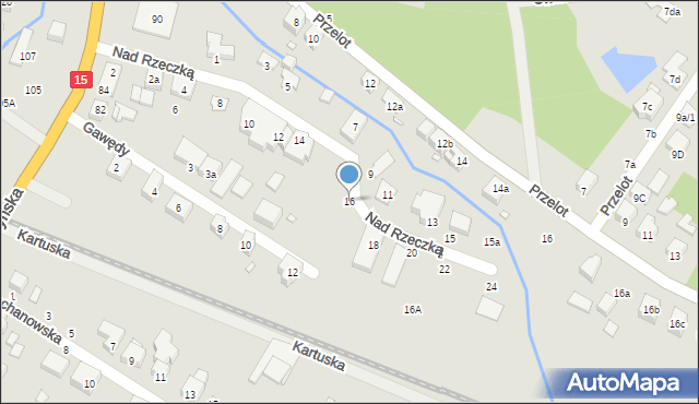 Toruń, Nad Rzeczką, 16, mapa Torunia