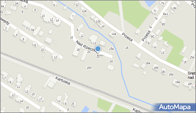 Toruń, Nad Rzeczką, 22, mapa Torunia