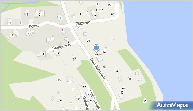 Tresna, Nad Jeziorem, 37, mapa Tresna