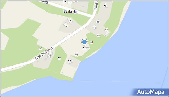 Tresna, Nad Jeziorem, 71, mapa Tresna