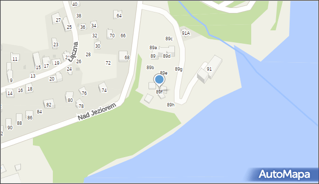 Tresna, Nad Jeziorem, 89f, mapa Tresna