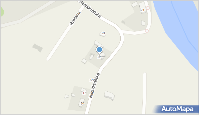 Trestno, Nadodrzańska, 22, mapa Trestno
