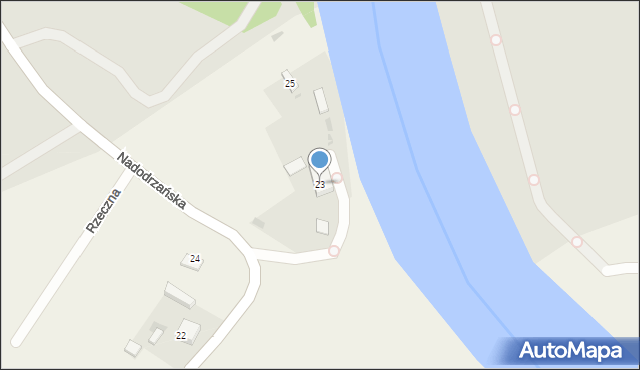 Trestno, Nadodrzańska, 23, mapa Trestno