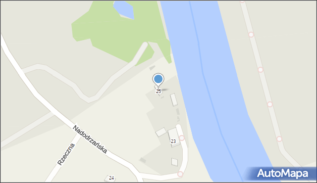 Trestno, Nadodrzańska, 25, mapa Trestno