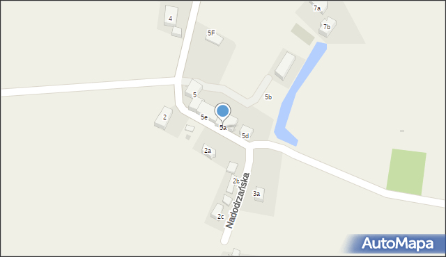 Trestno, Nadodrzańska, 5a, mapa Trestno
