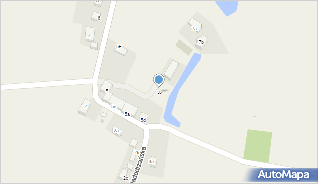 Trestno, Nadodrzańska, 5b, mapa Trestno