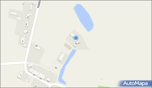 Trestno, Nadodrzańska, 7b, mapa Trestno