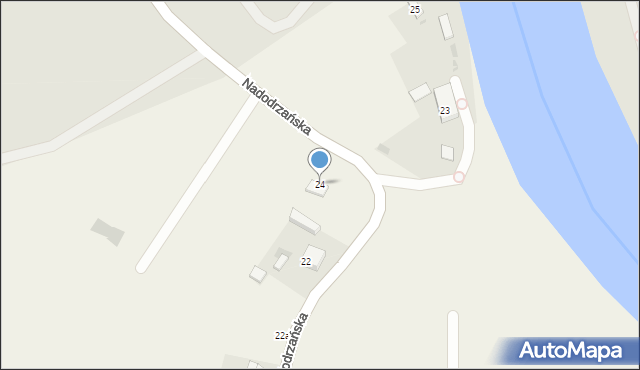 Trestno, Nadodrzańska, 24, mapa Trestno
