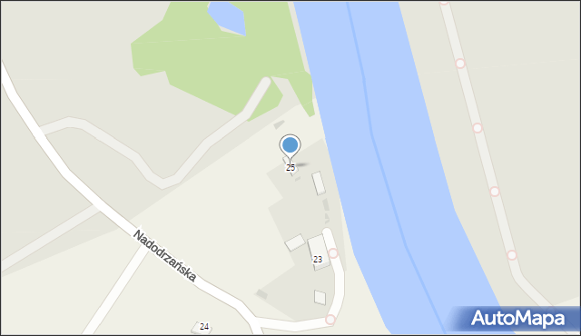 Trestno, Nadodrzańska, 25, mapa Trestno