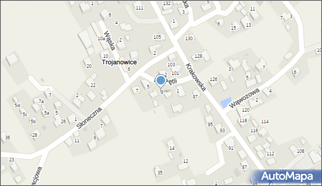 Trojanowice, Na Pętli, 3, mapa Trojanowice