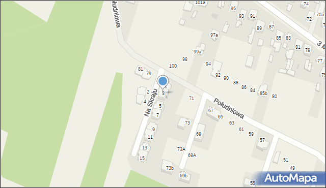 Truskaw, Na Skraju, 3, mapa Truskaw