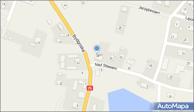 Tryszczyn, Nad Stawem, 30, mapa Tryszczyn