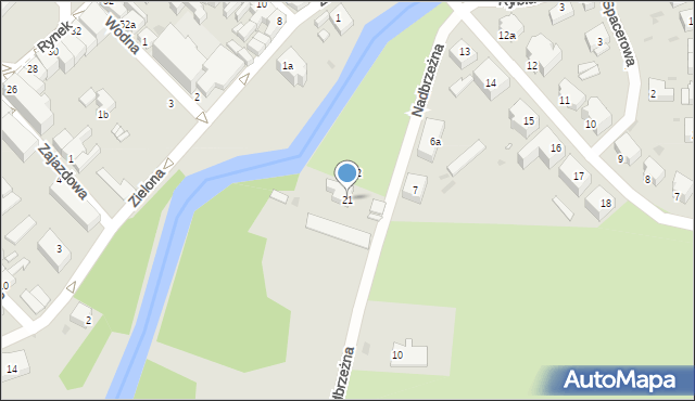 Trzebiatów, Nadbrzeżna, 21, mapa Trzebiatów