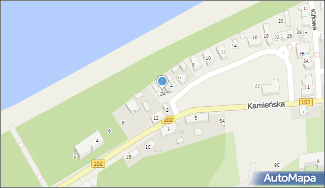 Trzęsacz, Nadmorska, 2A, mapa Trzęsacz