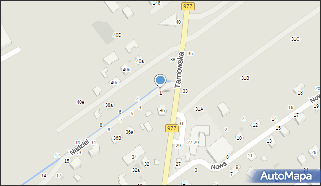 Tuchów, Nadziei, 1, mapa Tuchów