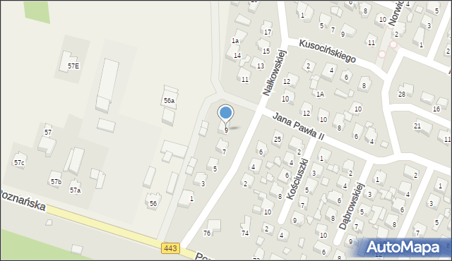 Tuliszków, Nałkowskiej Zofii, 9, mapa Tuliszków