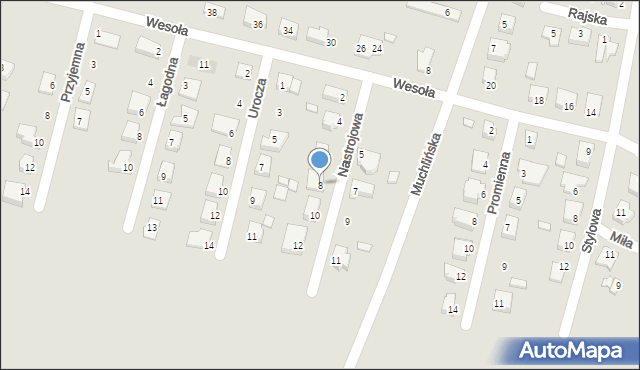 Turek, Nastrojowa, 8, mapa Turka