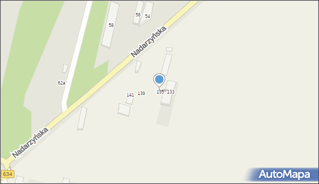 Turów, Nadarzyńska, 135, mapa Turów