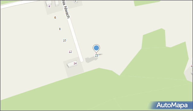 Tworóg, Na Niwach, 13, mapa Tworóg