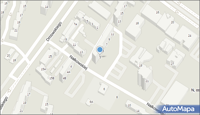 Tychy, Nałkowskiej Zofii, 3, mapa Tychów