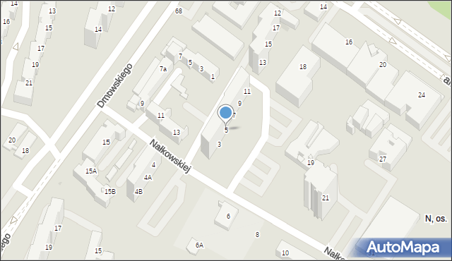 Tychy, Nałkowskiej Zofii, 5, mapa Tychów